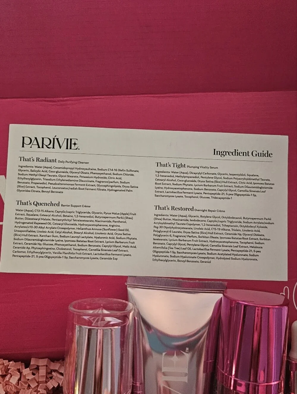 PARÍVIE Paris Hilton 6 Pc Full Size Skincare Gift Set New $449 Value